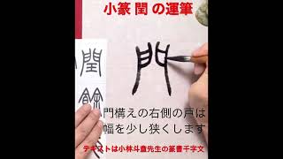 小篆 閏 の運筆　　　　　　　#Shorts #篆書#書道#小篆#篆刻