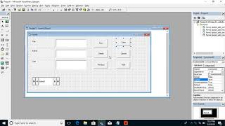 Adodc in vb 6 [ Part - VI ] : Adodc data control using command buttons