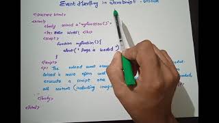 Event Handling in JS|Example for onload event.