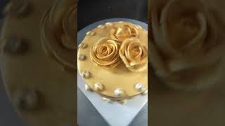 How To Make Golden flowers cake decoration Amulya cake master