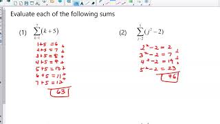 algebra 2 unit 12 lesson 4 sigma notation