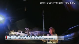 Bodycam video of confrontation leading to arrests of Smith County Clerk, son