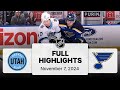 NHL Highlights | Utah Hockey Club vs. Blues - November 7, 2024