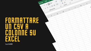 Come Formattare Un File CSV In Colonne #excel #microsoft #csv #tutorial #tips