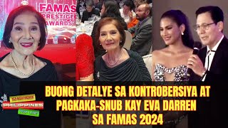 Buong Detalye Sa Kontrobersiya At Pagkaka-SNUB Kay Eva Darren Sa FAMAS 2024