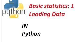 Basic Statistics in Python Tut 1 Using Numpy and Pandas