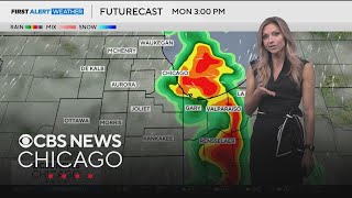 Severe storm risk Monday, Tuesday in Chicago