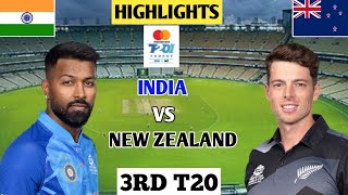 India vs New Zealand 3rd T20 2023 Full Highlights | IND vs NZ