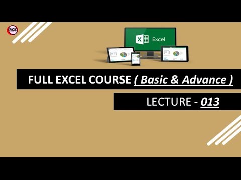 Full Excel Course ( Basic & Advance ) Lecture - 13 - YouTube