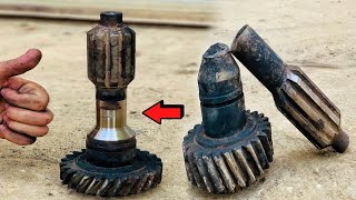 How I Repaired a Rusty and Old Broken Shaft Complete and New Method