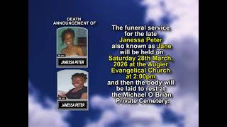 Janessa Peter ~ Short Obituary