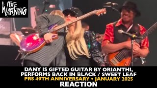 Musicians REACT to DANY with Orianthi: Guitar Gift, Back in Black, Sweet Leaf (PRS 40th, Jan 2025)