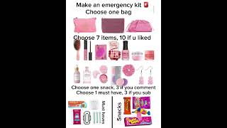 Make an emergency kit #ppp  #pinkpalmpuffhoodie  #pink  @pinkpalmpuff #preppy  #girls