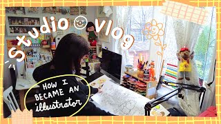 ☆STUDIO VLOG 012☆ How I became a Children's Illustrator \u0026 lots of Painting!