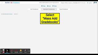 Aeries Create Gradebooks and Add Students