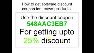 How to get upto 25% discount coupons on Leawo  products
