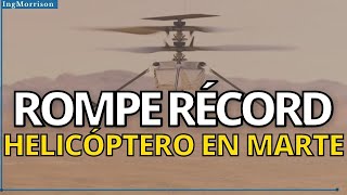 EXTIENDE DURANTE 2022 MISIÓN HELICÓPTERO INGENUITY EN MARTE aterrizaje helicoptero ingenuity