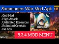 Summoners War 8.3.4 Mod Apk (God Mod, Crystals) Mod Menu listed