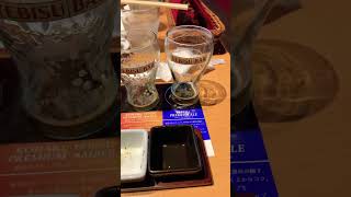 【飲み比べビール！】あてに蒸し牡蠣と天ぷら！#shorts