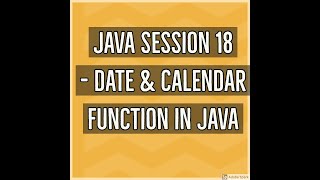 Java #18 - Date & Calendar function in Java