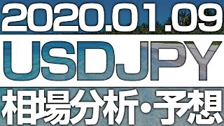 FXドル円チャート分析＆最新予想 ［2020/1/9 16時］地政学リスクの後退もあり、ショートカバーの巻き戻しが継続。本日はこのまま調整か、109.4のネックラインを取り戻せるのかが注目