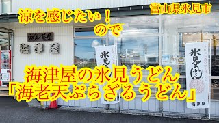 或る日のランチ＃２１　海津屋の氷見うどん「海老天ぷらざるうどん」