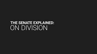 The Senate Explained : On Division