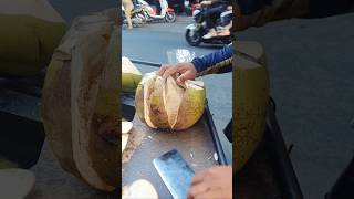 super fantastic coconut peeling #shorts #streetfood #viral #coconut #asmr