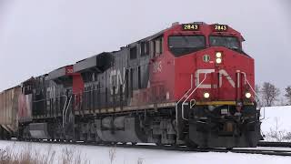 Railfanning 1/29/2020 Part 2 - Winter on Byron Hill; helper operations with B\u0026LE unit!