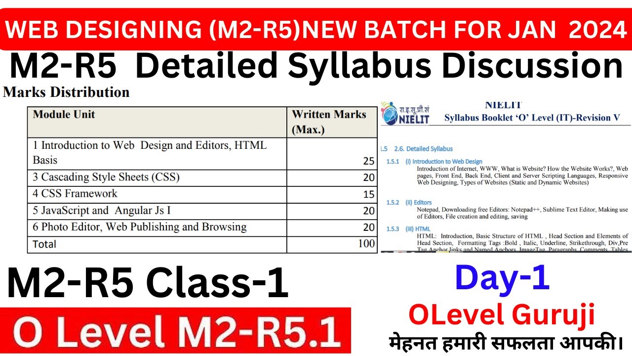 Master Web Designing: Unveiling The Jan 2024 Exam Syllabus || O Level ...