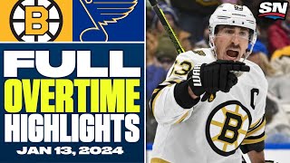 Boston Bruins at St. Louis Blues | FULL Overtime Highlights - January 13, 2024