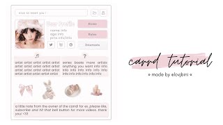 cute interactive carrd tutorial — © elroseria