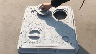 En124 BMC Hinged Composite Resin BMC/SMC/FRP Square Manhole Cover, Fiber Glass Manhole Cover, Compos