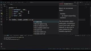 Learn Python: enumerate function example #35