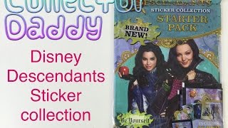 Disney Descendants sticker album starter pack with 31 stickers opened panini