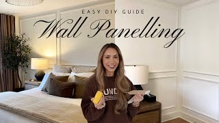 EASY DIY WALL PANELLING!! HOW TO GUIDE! Bedroom makeover 😍