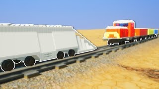 HEAD TO HEAD TRAIN CRASHES! - Brick Rigs Multiplayer Gameplay - Train Crash Challenge!