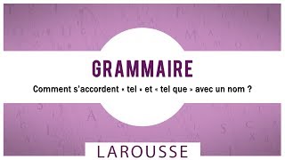 Comment s’accordent « tel » et « tel que » avec un nom ?