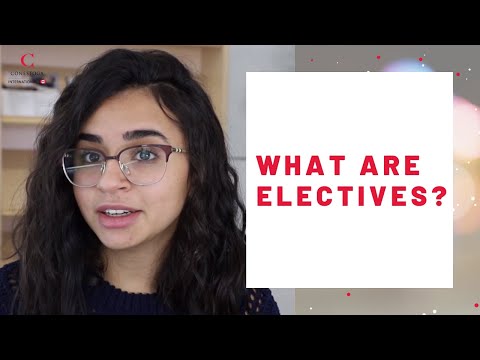 What does electives mean in school?