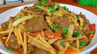 Awesome❗The Only Beef Stir Fry You’ll Need❗Amazingly Tender❗Chinese Beef with Ginger \u0026 Spring Onion❗