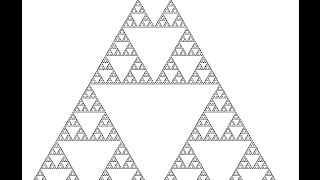 Sierpinski's Triangle Fractal - Python Turtles and recursion.
