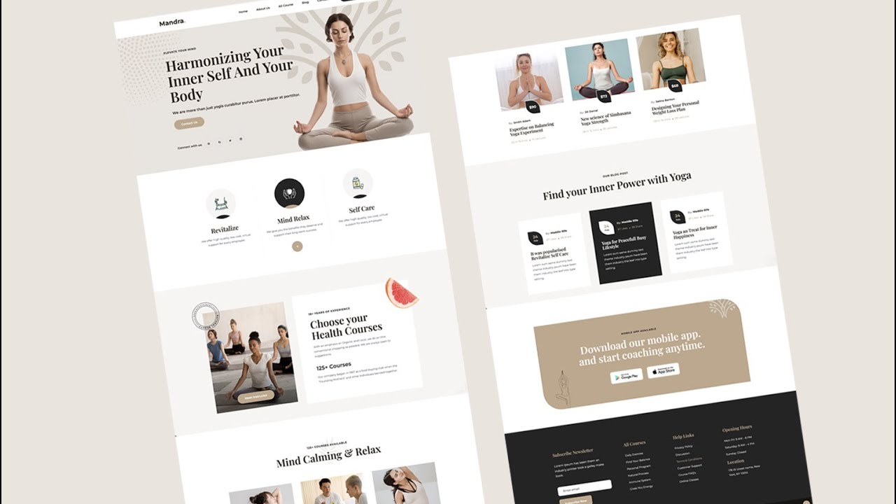 Responsive Yoga Portfolio Website Using Html Css And Javascript