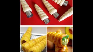 5Pcs/lot Conical Tube Cone Roll Moulds  Pastry Cream Horn Cake Bread Mold Baking Supplies