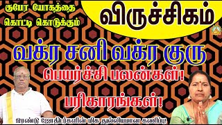 விருச்சிகம் குபேர யோகத்தை கொட்டி கொடுக்கும் வக்ர சனி வக்ர குரு பெயர்ச்சி பலன்கள்! பரிகாரங்கள்!