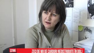 Zeci de mii de carduri nedistribuite în Dolj