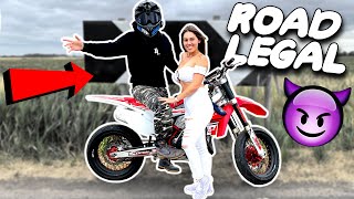 MAKING MY DIRT BIKE / SUPERMOTO ROAD LEGAL 😎 Honda CRF450R Supermoto Build #4