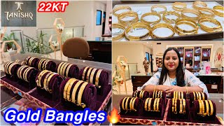 🔥😱27gm onwards Daily wear heavy look beautiful🤩gold Bangles from Tanishq | 2024 New gold Bangles