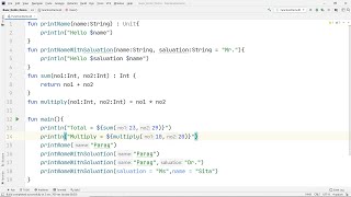 Kotlin Basics - Functions with Default Parameter and Named Argument