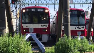 京急線39普通金沢文庫行き1000形804が金沢文庫駅手前の車止めに到着！17Ａ快特品川行きに表示変更！快特青砥行き1000形072と普通浦賀行き1000形655、普通品川行き1000形666が走行！