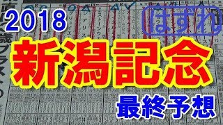 新潟記念　2018　最終予想　【競馬予想】